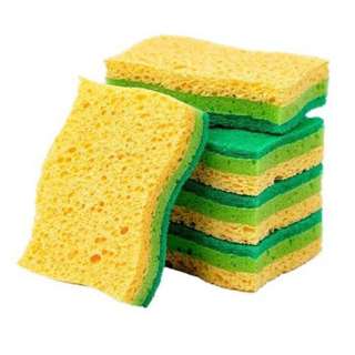 Camime Kitchen Green Sponge Wood Pulp Cotton 3 Layer Camime Kitchen Green Sponge Wood Pulp Cotton 3 Layer