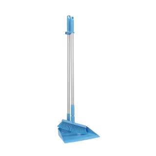 Vikan Upright Medium Dustpan & Broom Set - 330mm (Blue) Vikan Upright Medium Dustpan & Broom Set - 330mm (Blue)