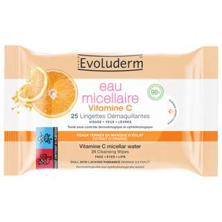 Evoluderm Vitamin C Micellar Water Cleansing Wipes