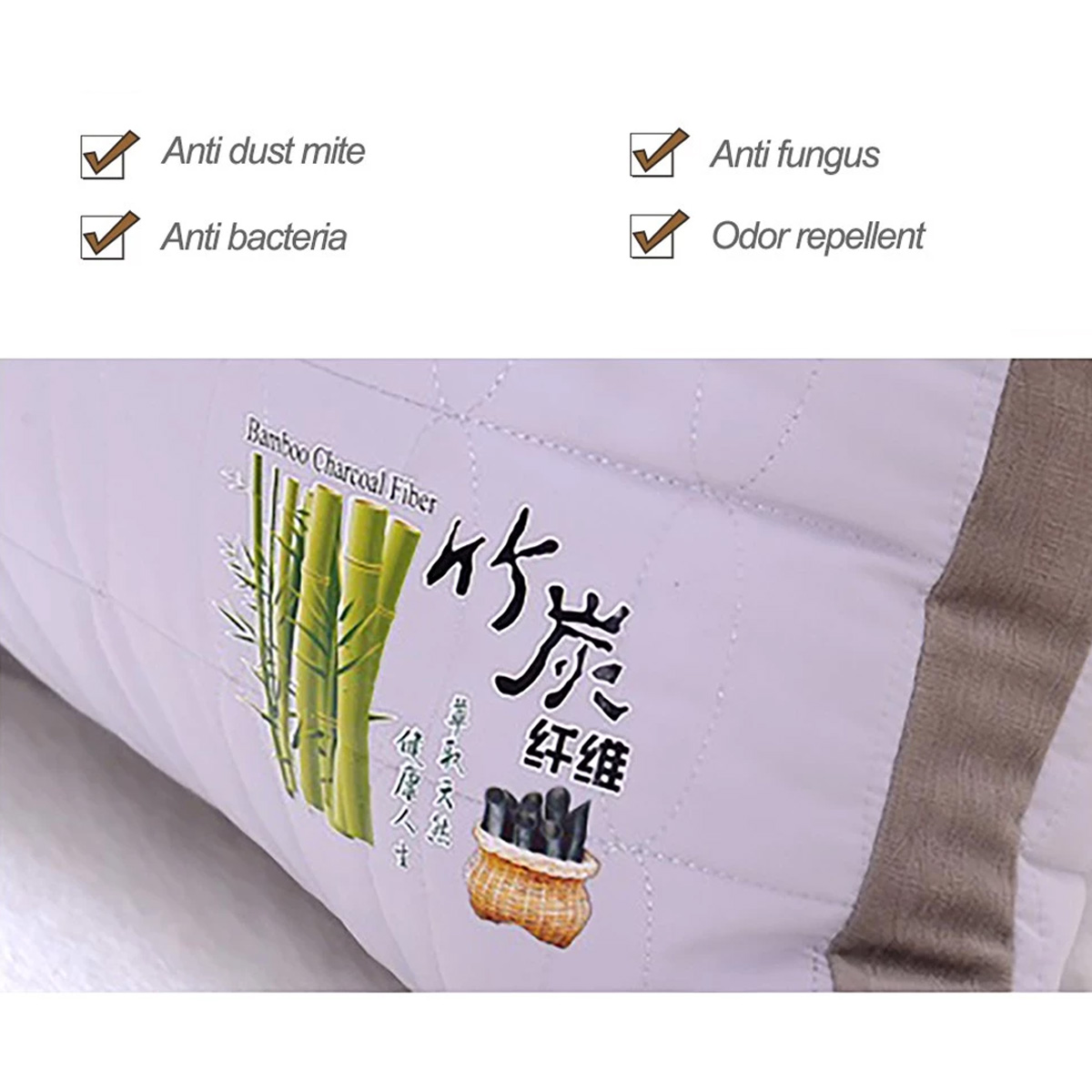 Epitex X-Cool Gel Bamboo Charcoal Memory Foam Pillow | NTUC FairPrice