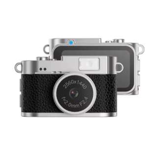 House Brand Mini Retro 1440P 2K Camera With 8GB MicroSD-Black