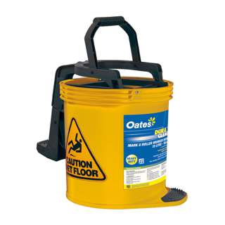 Oates Dura Clean Roller Wringer Bucket - Yellow Oates Dura Clean Roller Wringer Bucket - Yellow