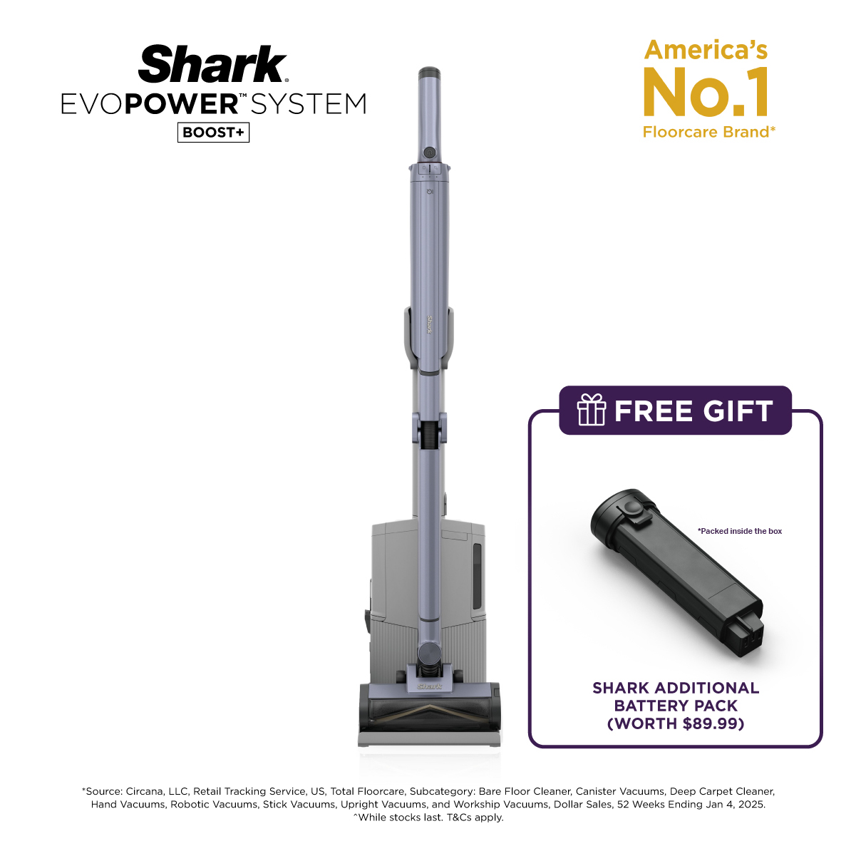 Shark EvoPower Boost+ Cordless Vacuum Cleaner (LC751) | NTUC FairPrice