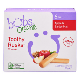 bubs organic baby rice cereal 125g