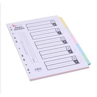 Panda 5 Colors Paper Dividers A4