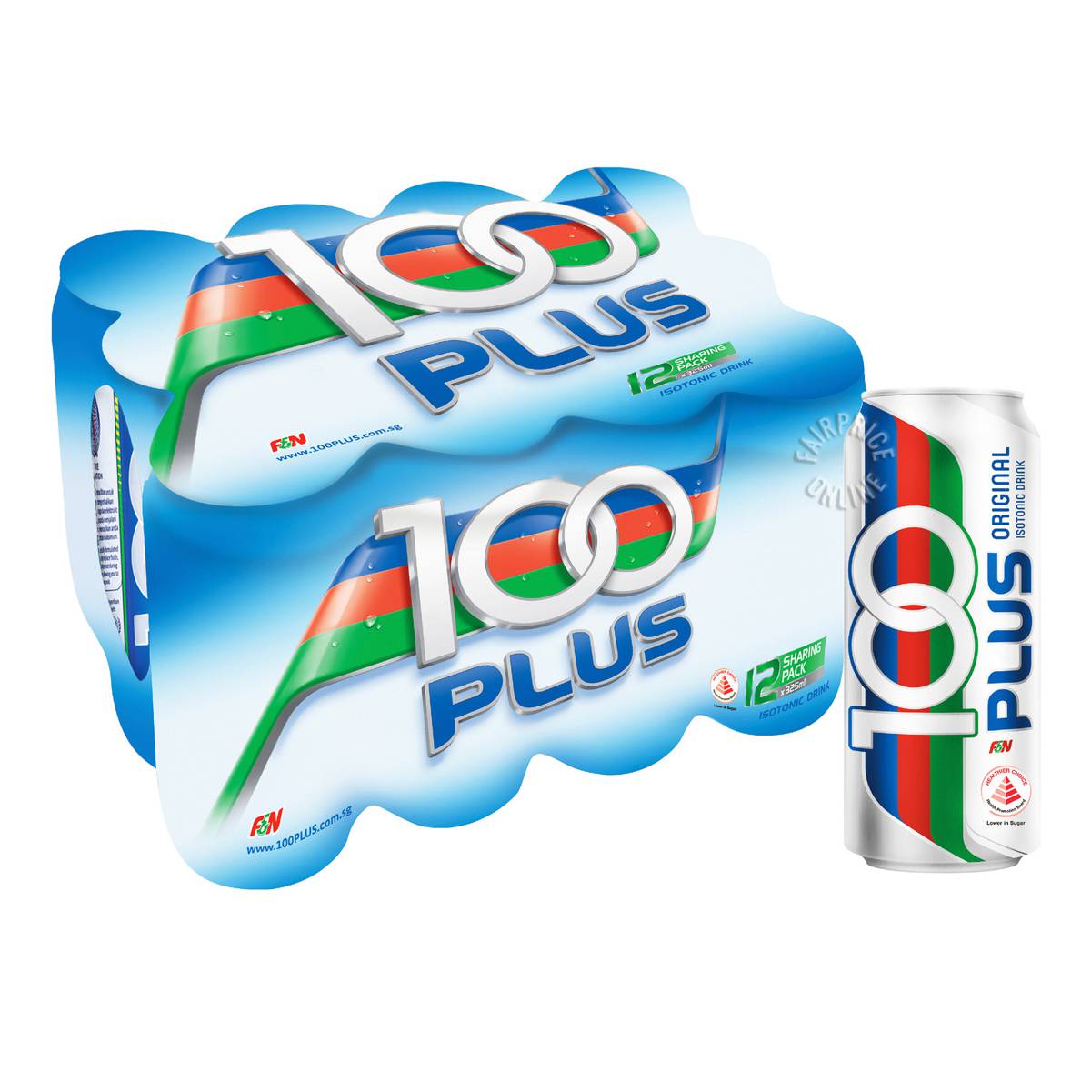 100 Plus Isotonic Can Drink Original NTUC FairPrice