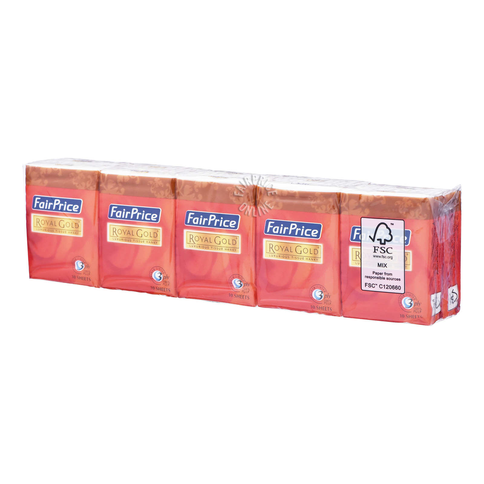 Fairprice Royal Gold Luxurious Tissues Hanky Ntuc Fairprice