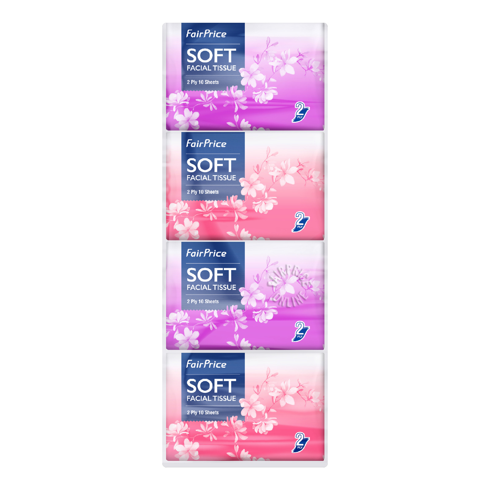 FairPrice Soft White Facial Tissues Packet NTUC FairPrice