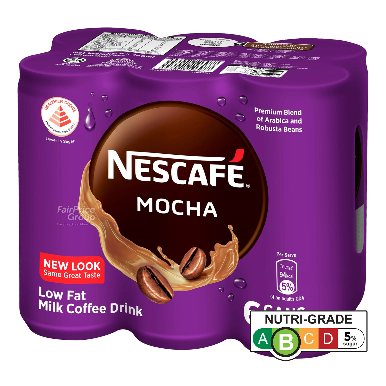 Nescafe Milk Coffee Can Drink Mocha NTUC FairPrice
