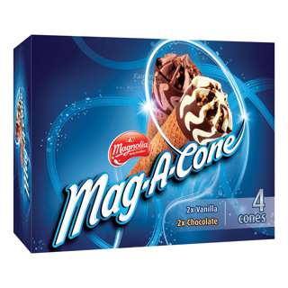 F & N Magnolia Mag-A-Cone Ice Cream - Vanilla & Chocolate
