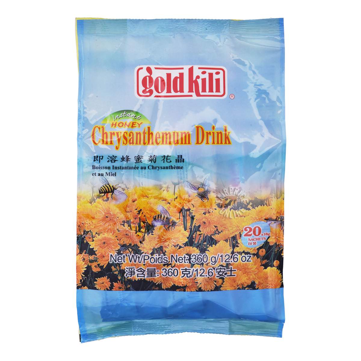 Gold Kili Instant Honey Chrysanthemum Drink - 20 Sachets, 100% Natural Herbal Tea