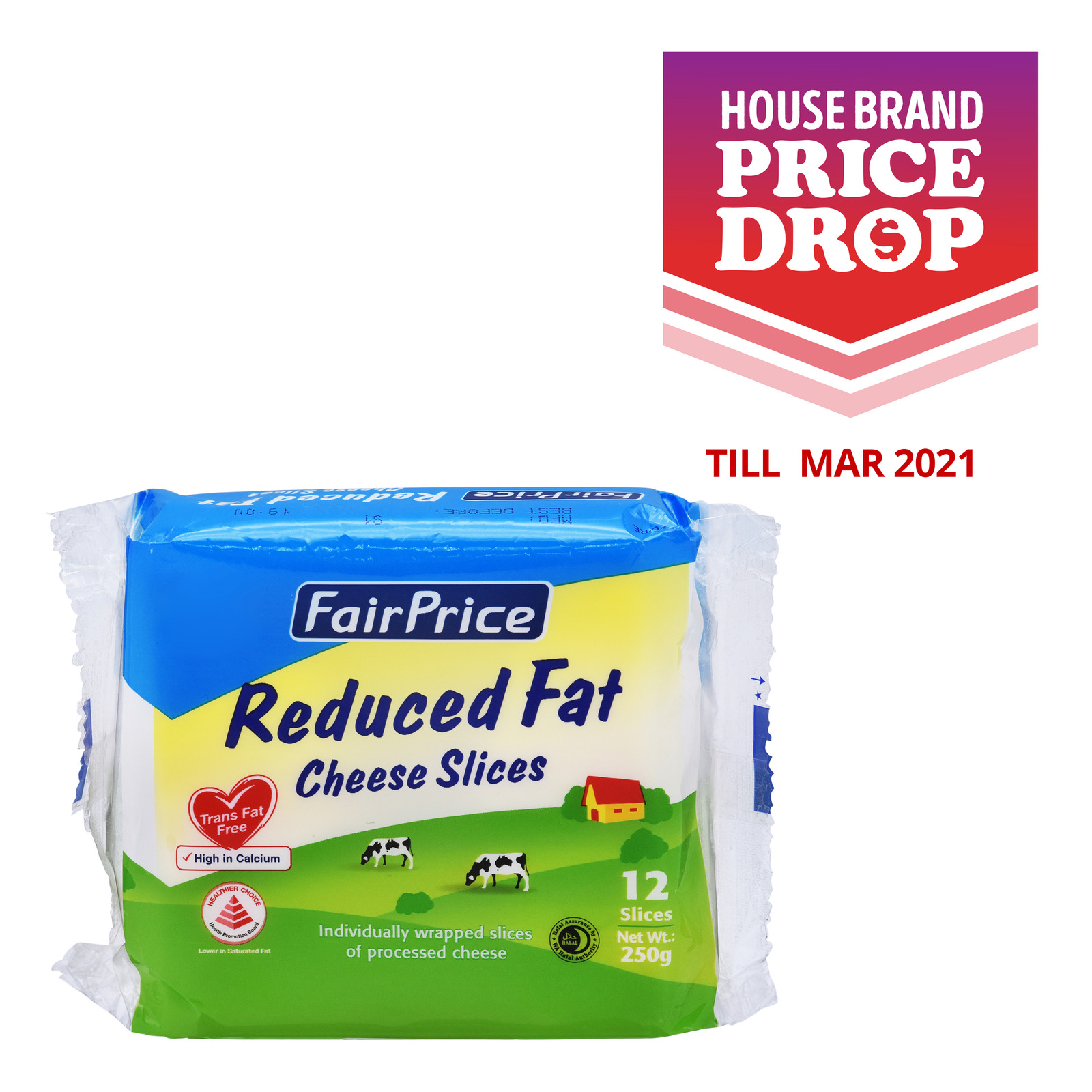 FairPrice Cheese Slices - Reduced Fat