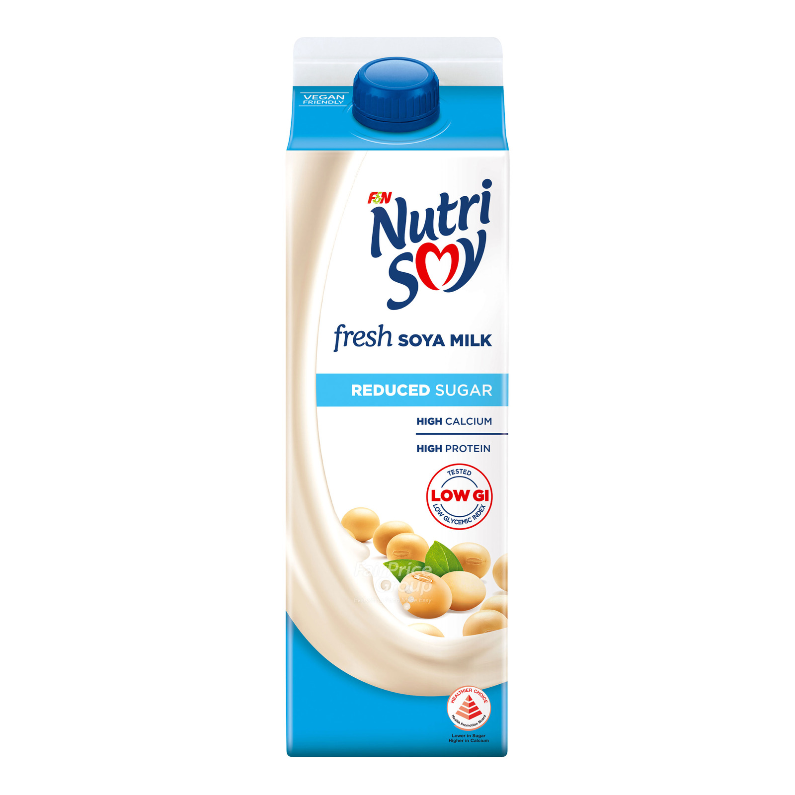 F&N NutriSoy High Calcium Fresh Soya Milk - Reduced Sugar