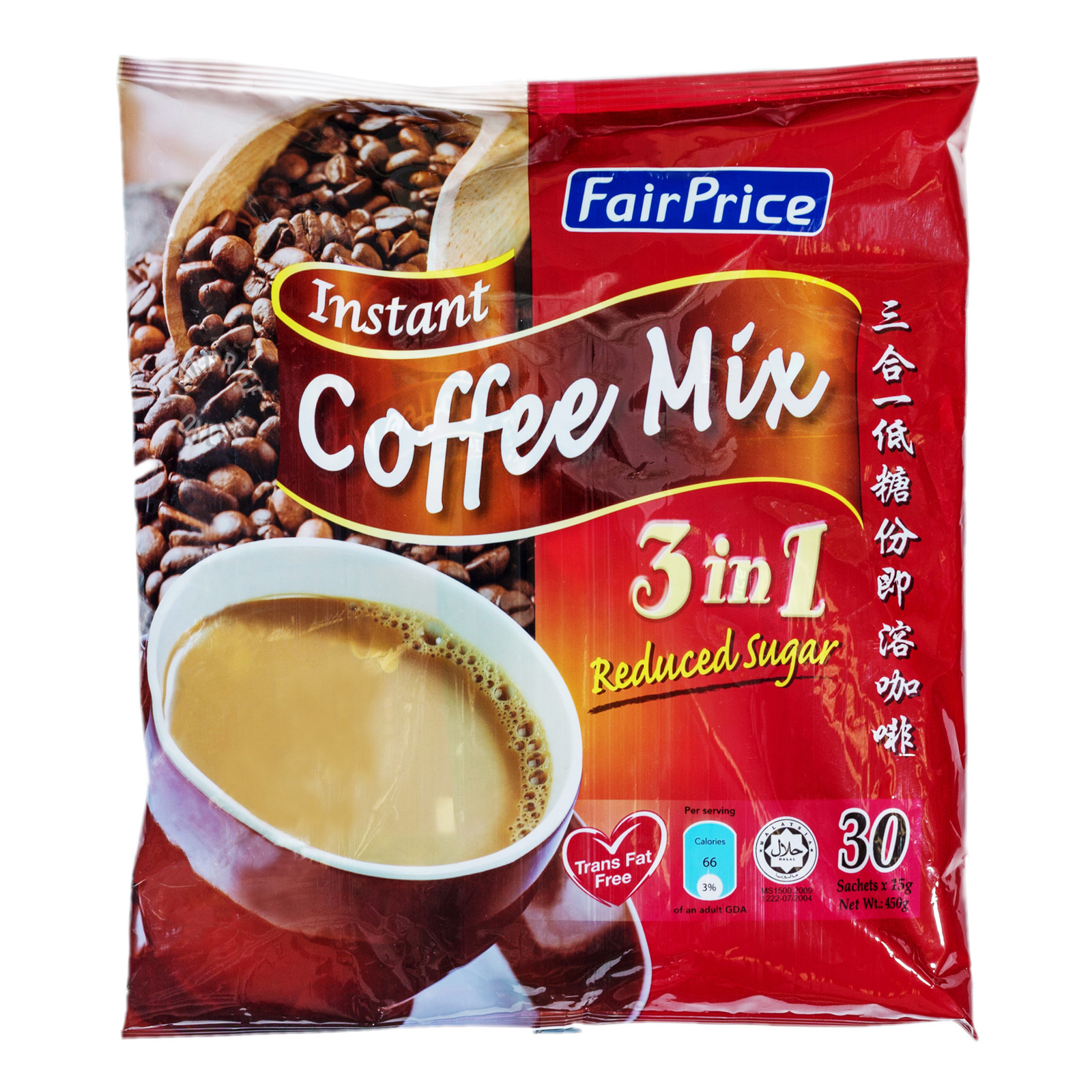 FairPrice 3 in 1 Instant Coffee Mix - Reduced Sugar