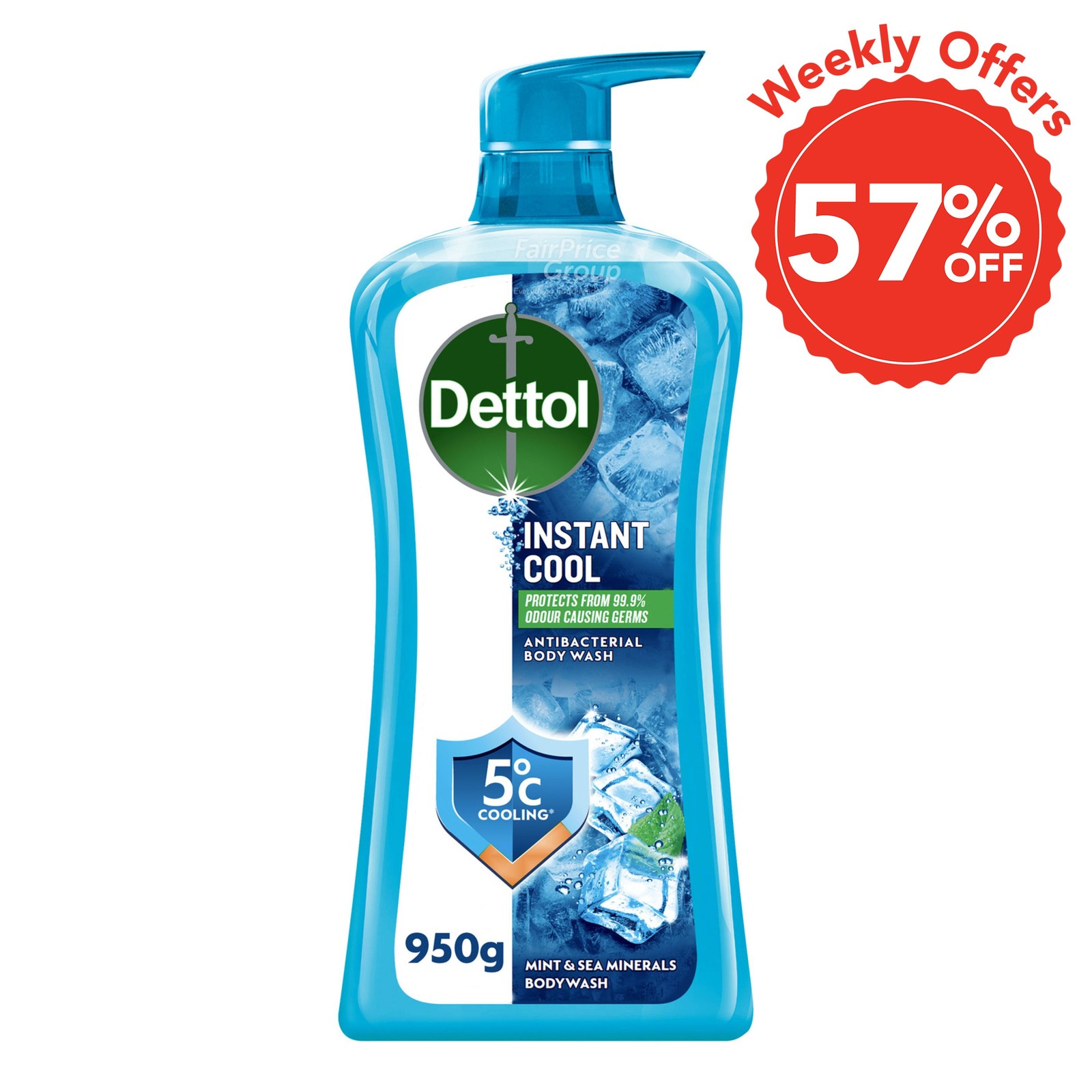 Dettol Anti-Bacterial pH-Balanced Body Wash - Cool