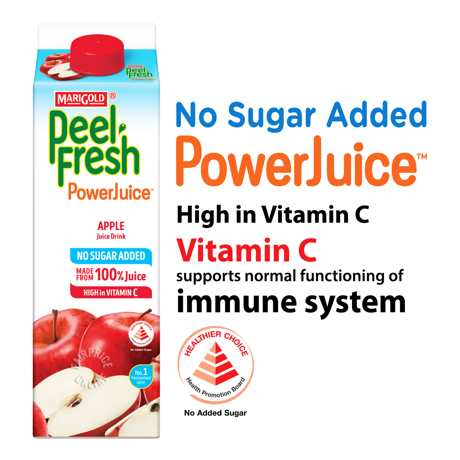Marigold Peel Fresh Juice - Apple (No Sugar)