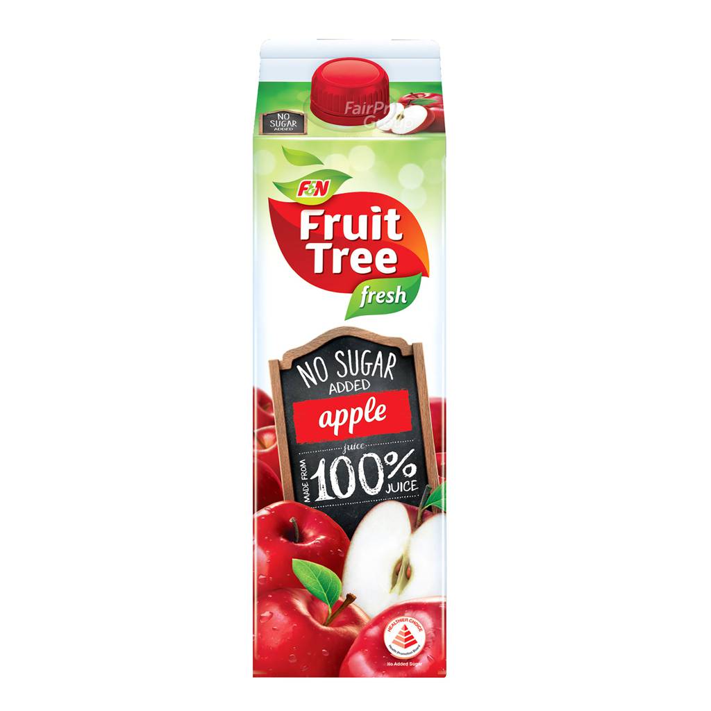 F&N Fruit Tree Fresh No Sugar Added Juice Apple NTUC FairPrice