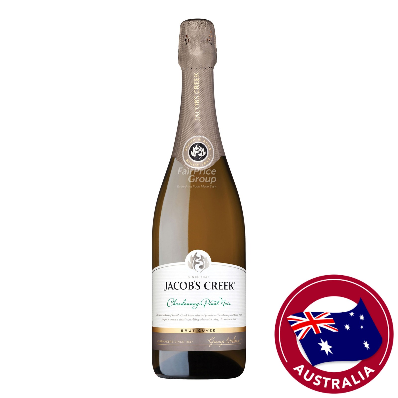 Jacob's Creek Sparkling Wine Chardonnay Pinot Noir Brut NTUC FairPrice