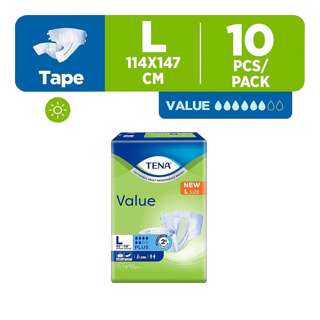 TENA Value Unisex Adult Diapers - L (114 - 147cm)