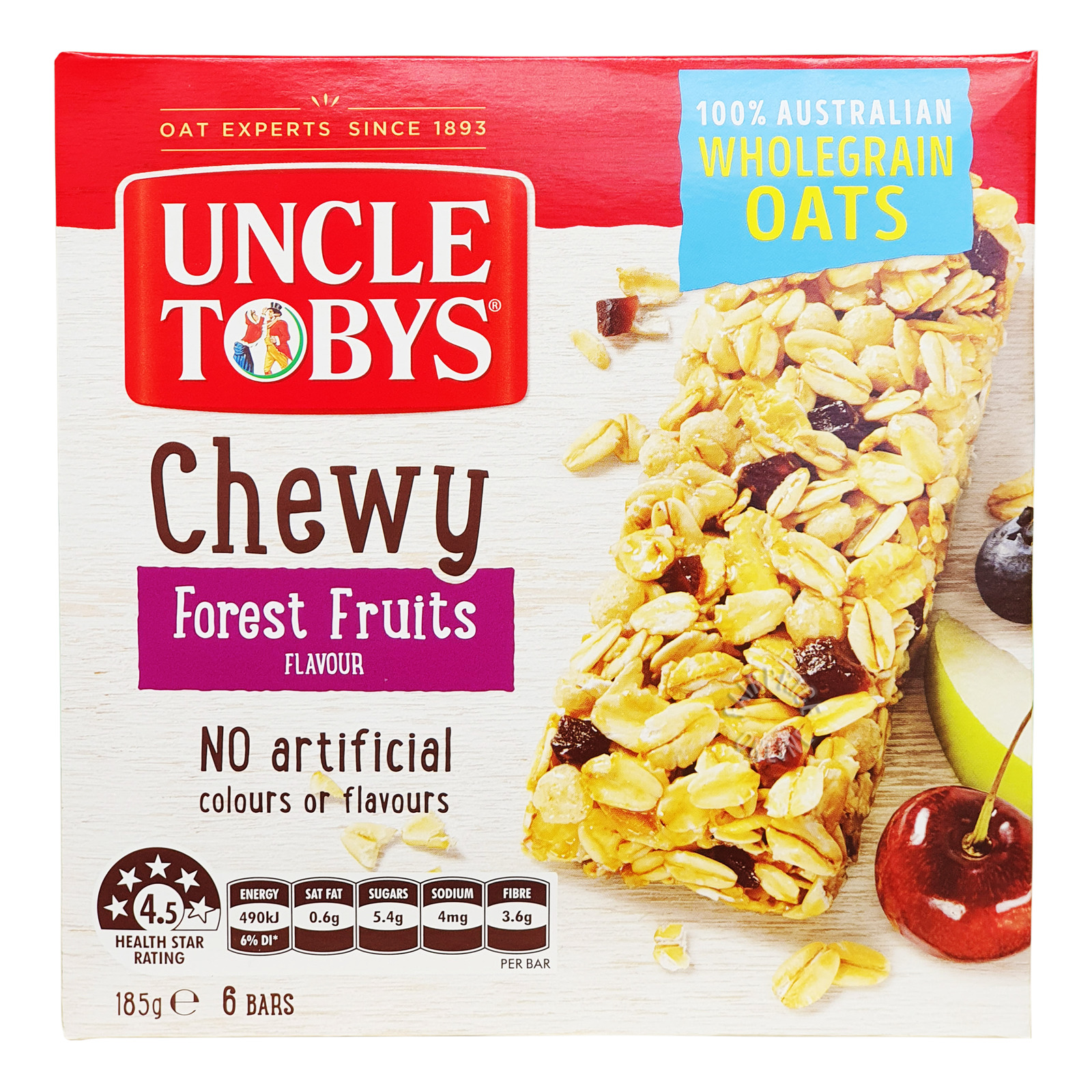 Uncle Tobys Wholegrain Muesli Bars - Forest Fruits