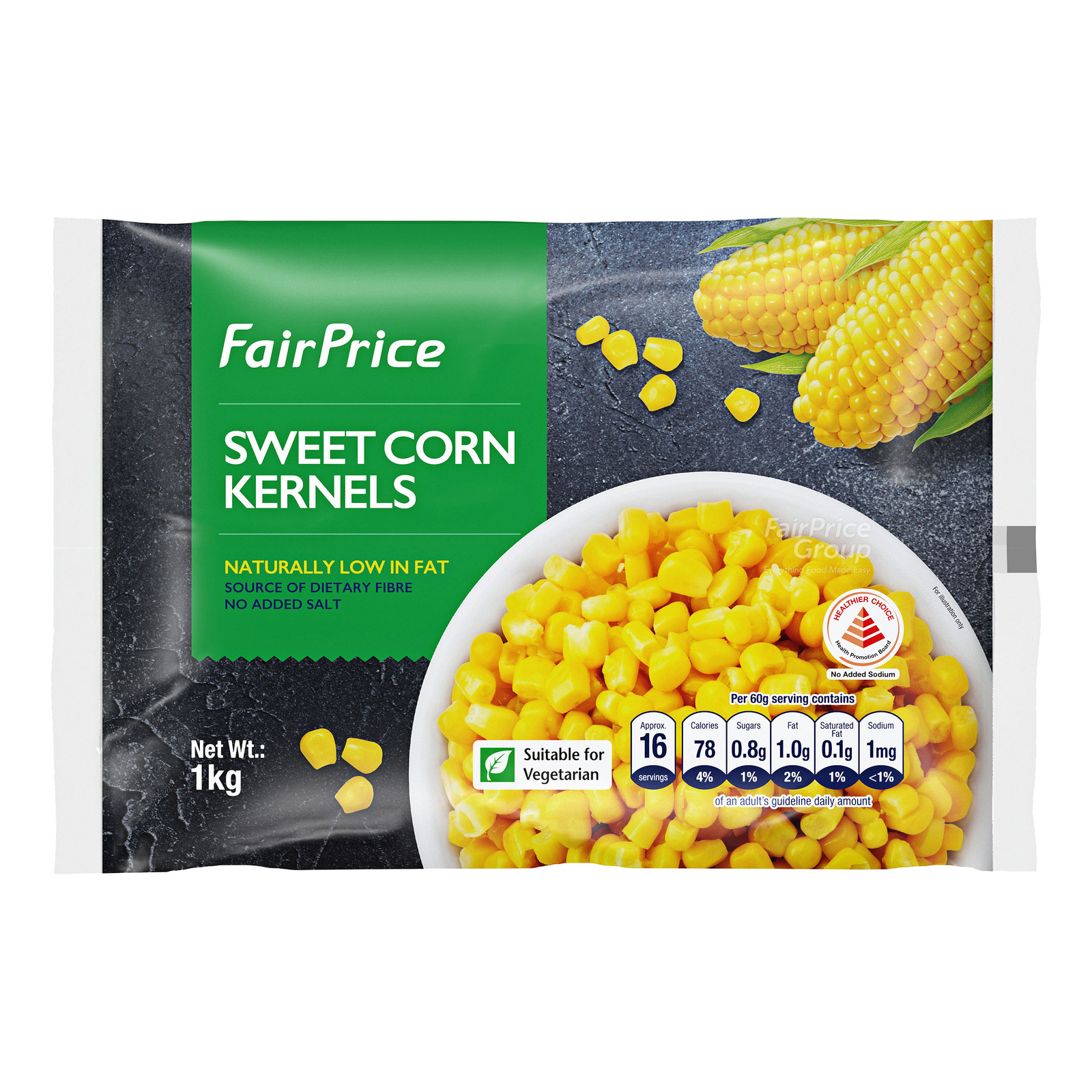 Corn Kernels Rite Brand FairPrice Frozen Fresh Corn Kernel | NTUC FairPrice