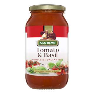 San Remo Pasta Sauce - Tomato & Basil 500g