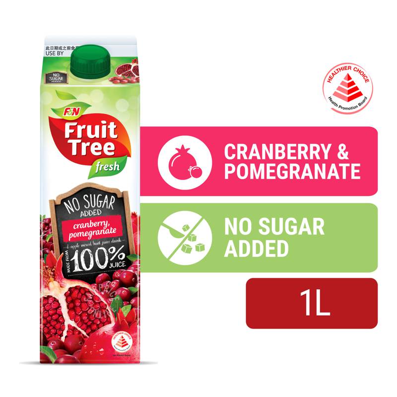 F&N Fruit Tree Fresh No Sugar Added Juice Cranberry&Pomegranate