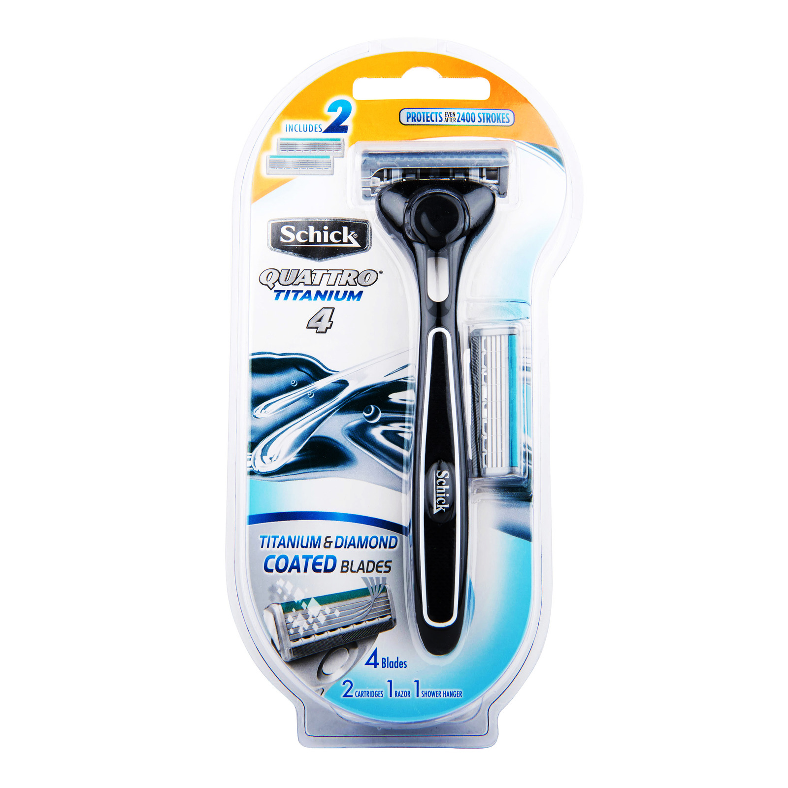 Schik Razor Schick Razor with Cartridge Refill - Quattro(Titanium4) | NTUC FairPrice