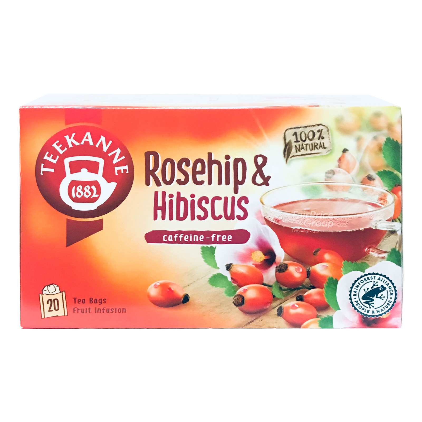 【Gclef】ダージリンシーヨック農園　花蓮蜜香紅茶 果蜜香 高肇昫 2025年 Teekanne Tea Bags - Roseship & Hibiscus | NTUC FairPrice