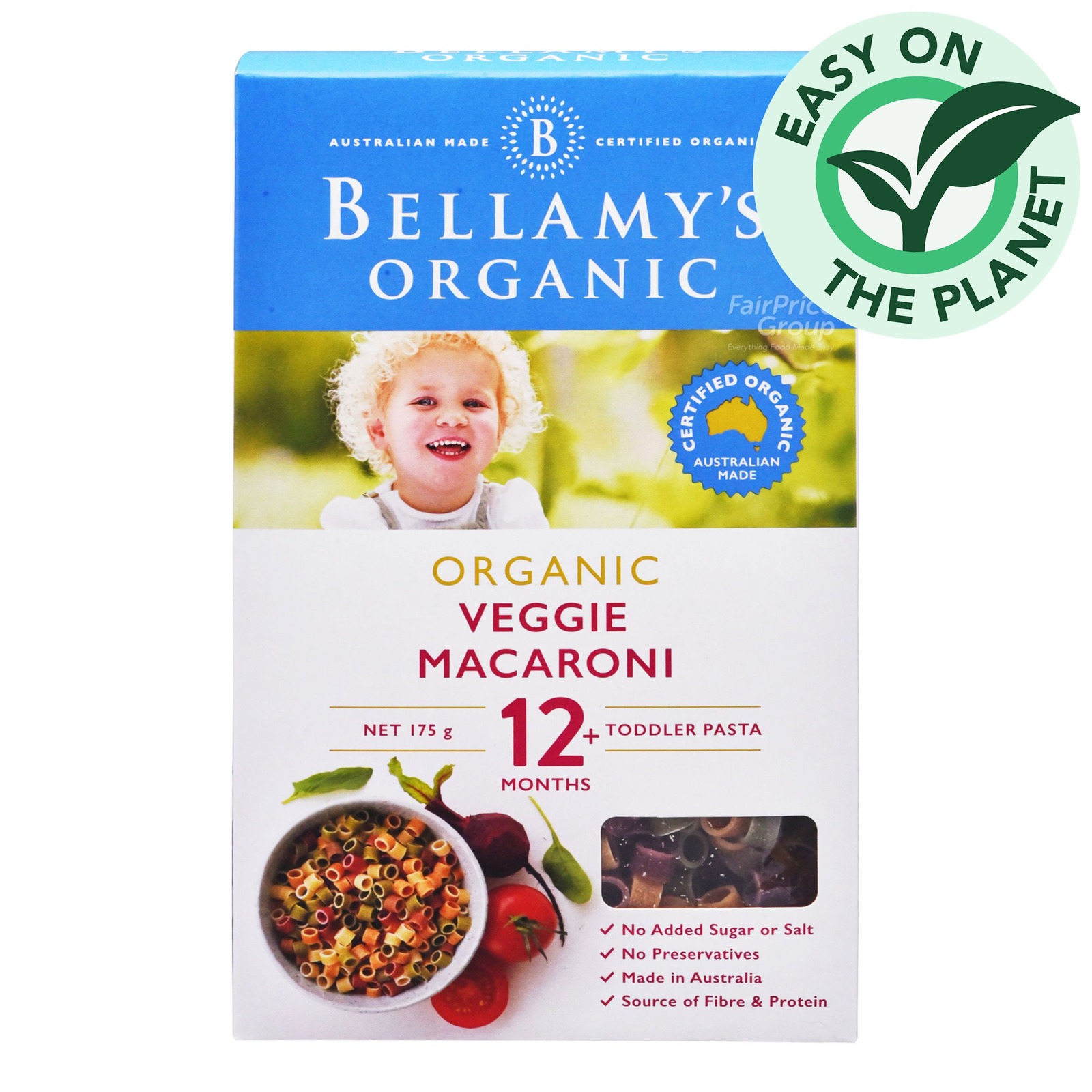 Bellamy's Organic Baby Pasta - Veggie Macaroni