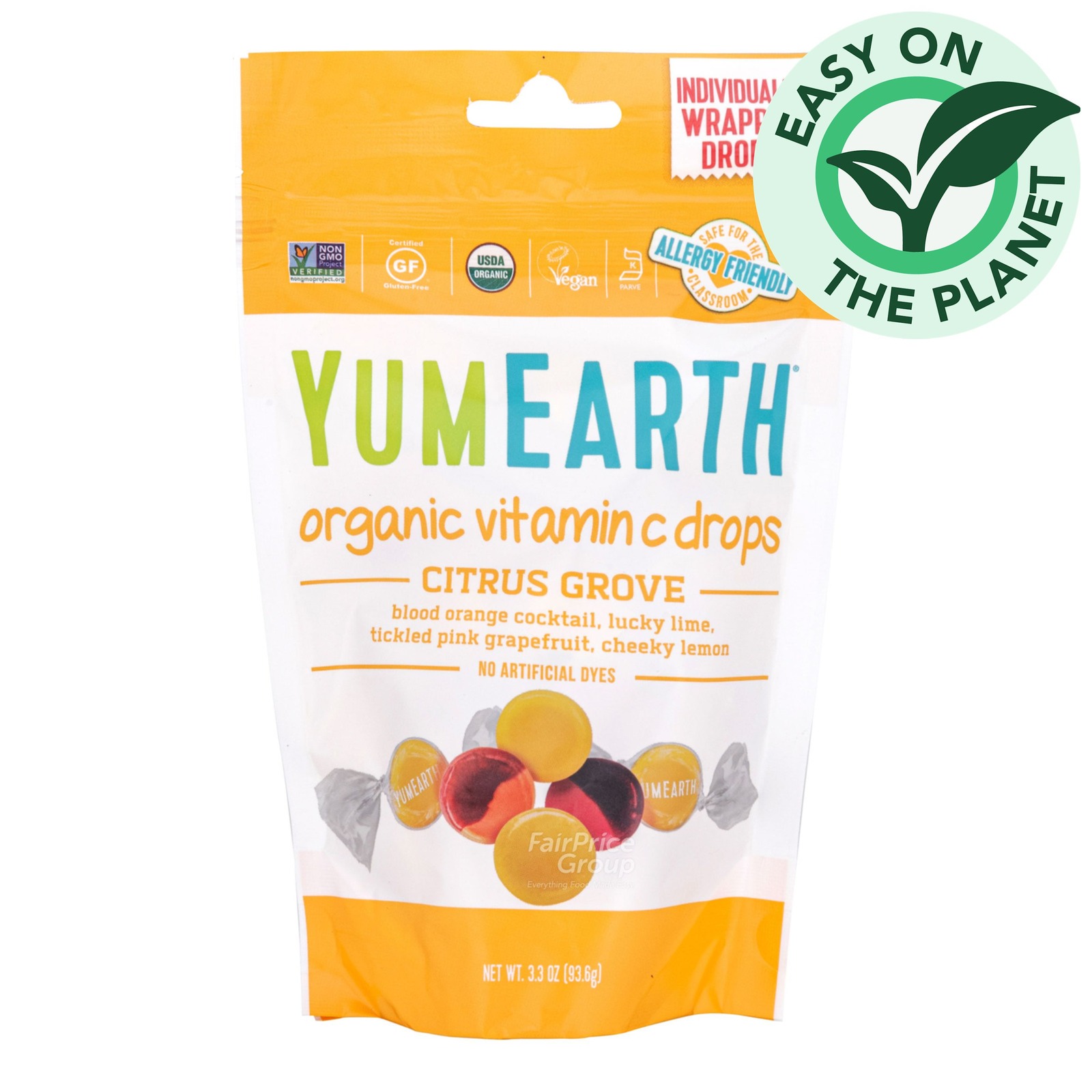 Yum Earth Organics Hard Candies - Vitamin C Drop