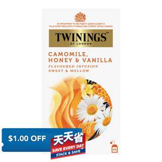 Twinings Flavoured Infusion Teabags - Camomile- Honey & Vanilla