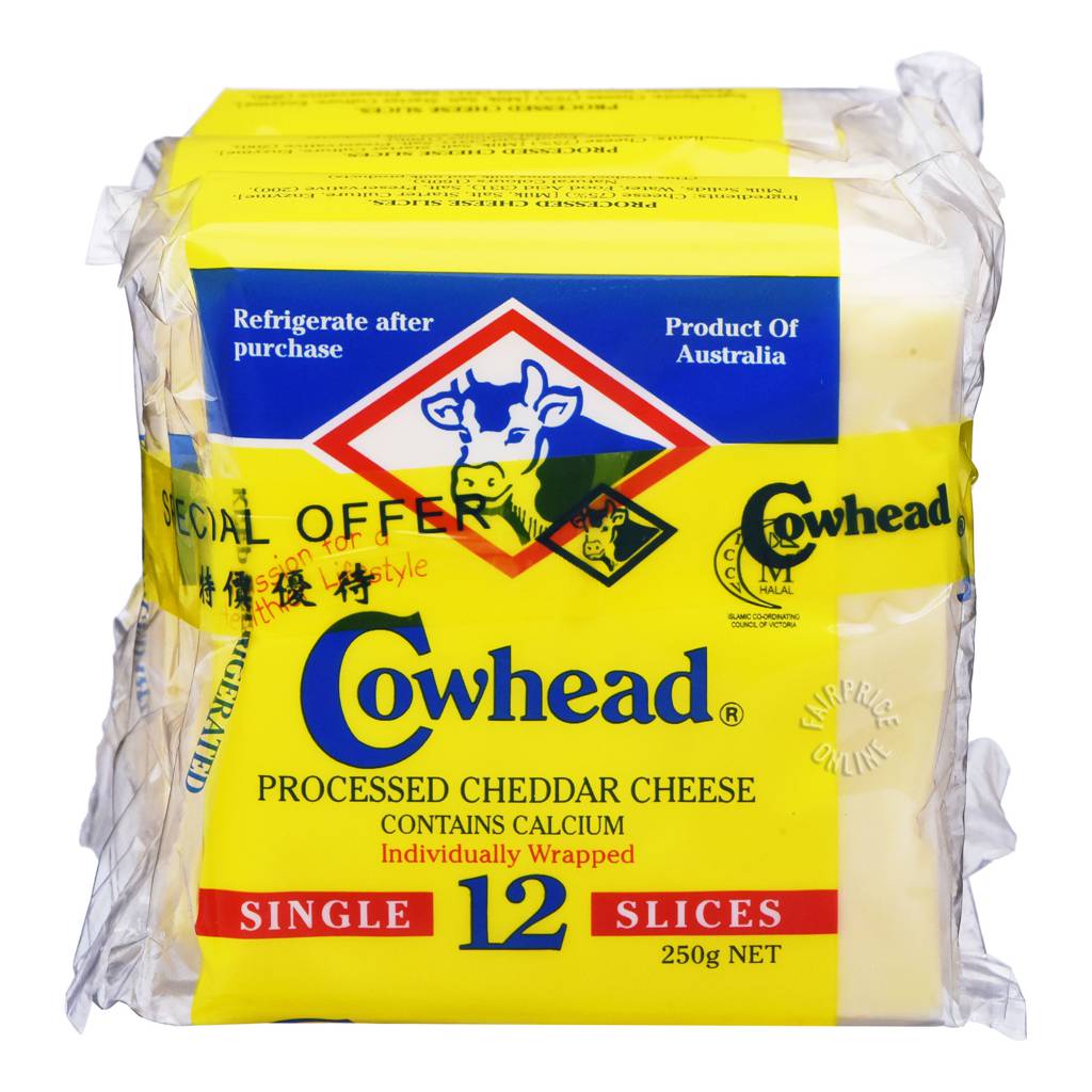 Cowhead Cheese Slices Cheddar NTUC FairPrice