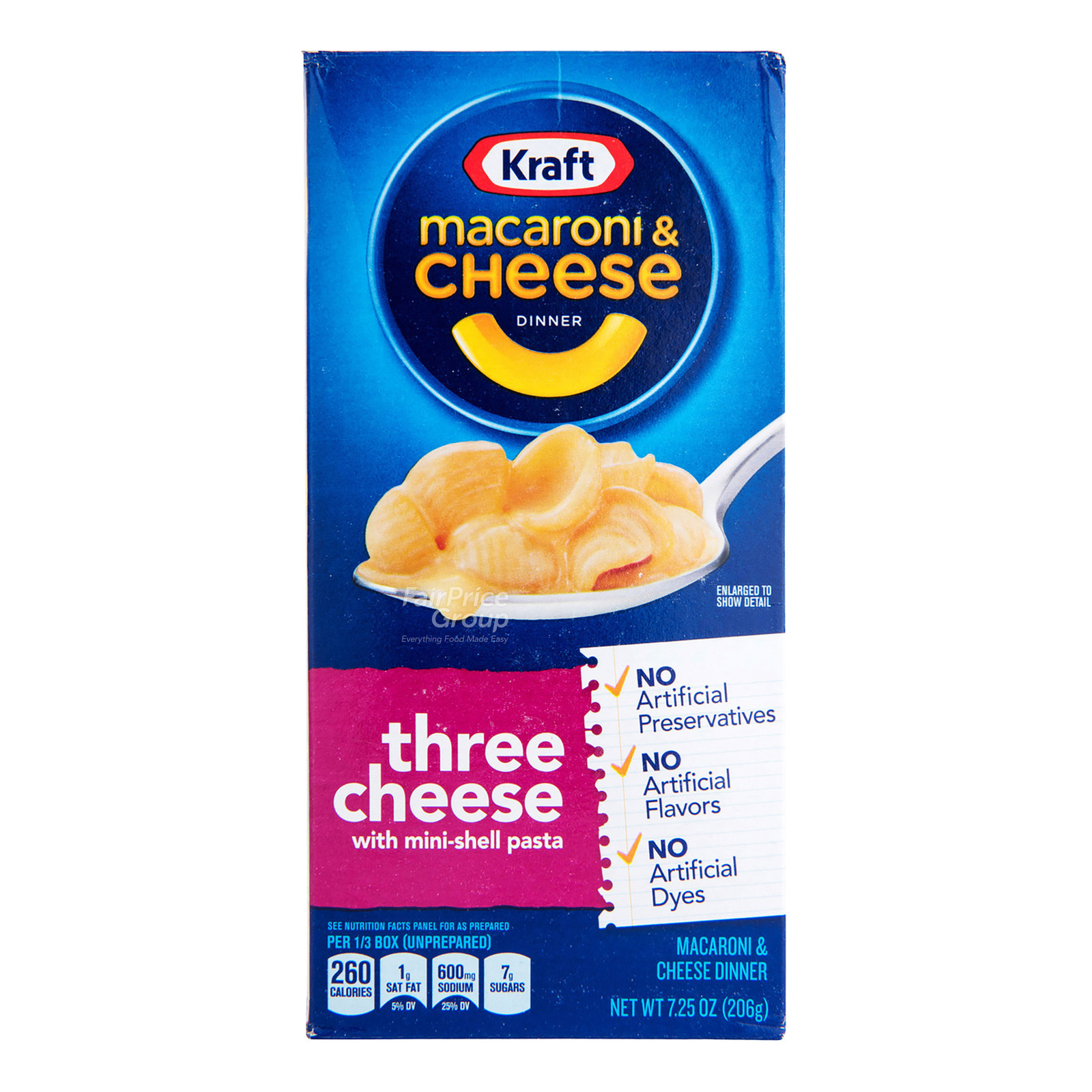Kraft Blue Box Macaroni & Cheese Three Cheese NTUC FairPrice