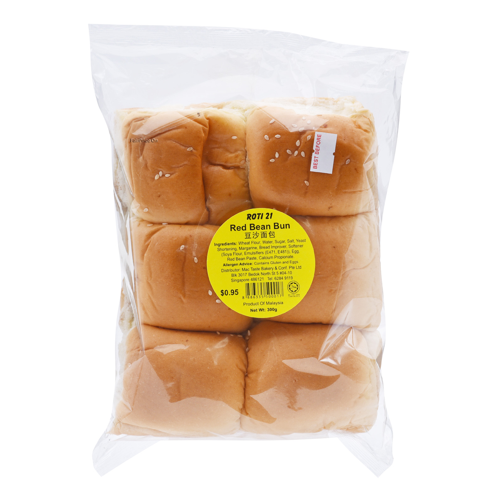 Roti 21 Bread Bun - Red Bean | NTUC FairPrice