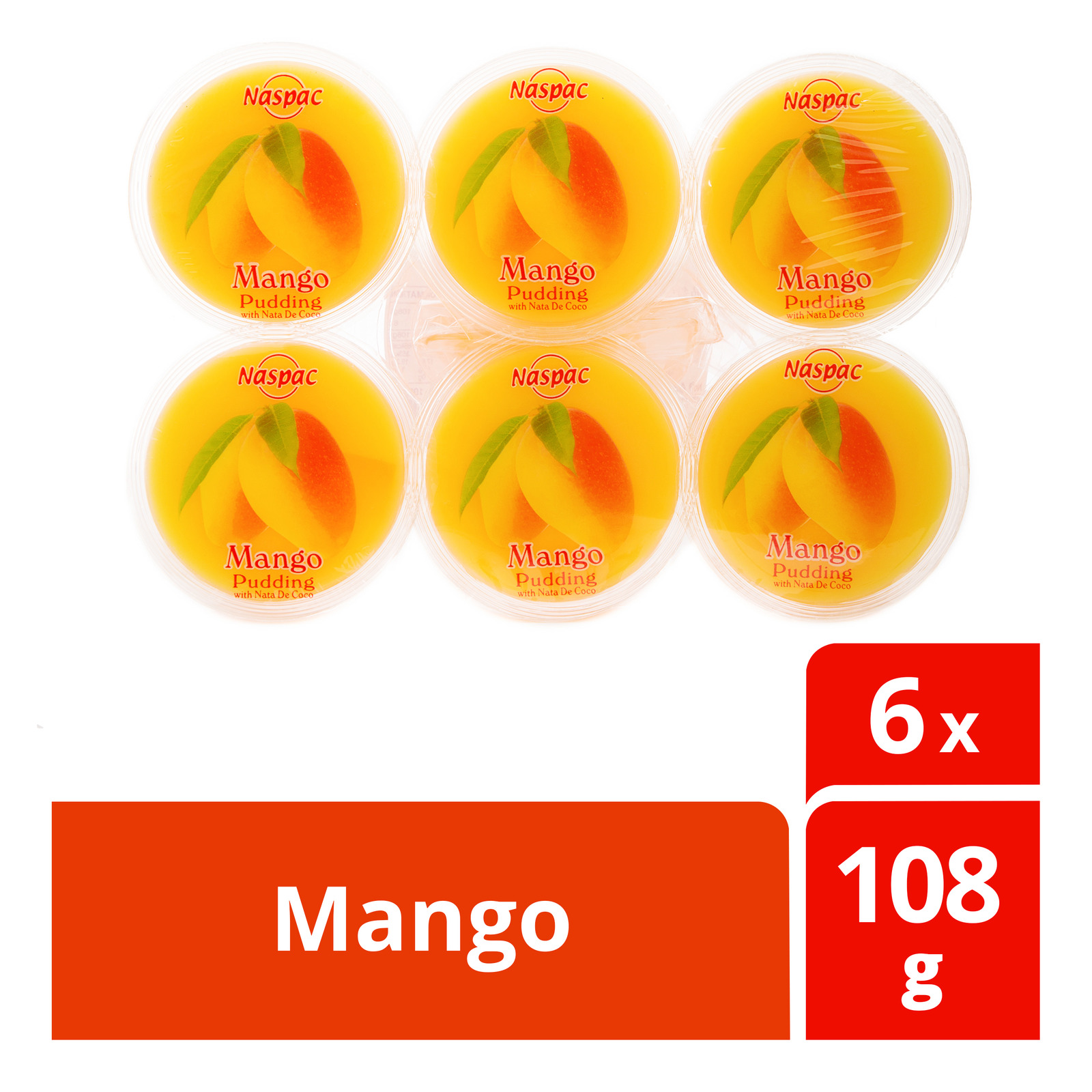Naspac Pudding with Nata De Coco Cup - Mango