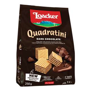 Loacker Quadratini Crispy Wafers - Dark Chocolate Loacker Quadratini Crispy Wafers - Dark Chocolate