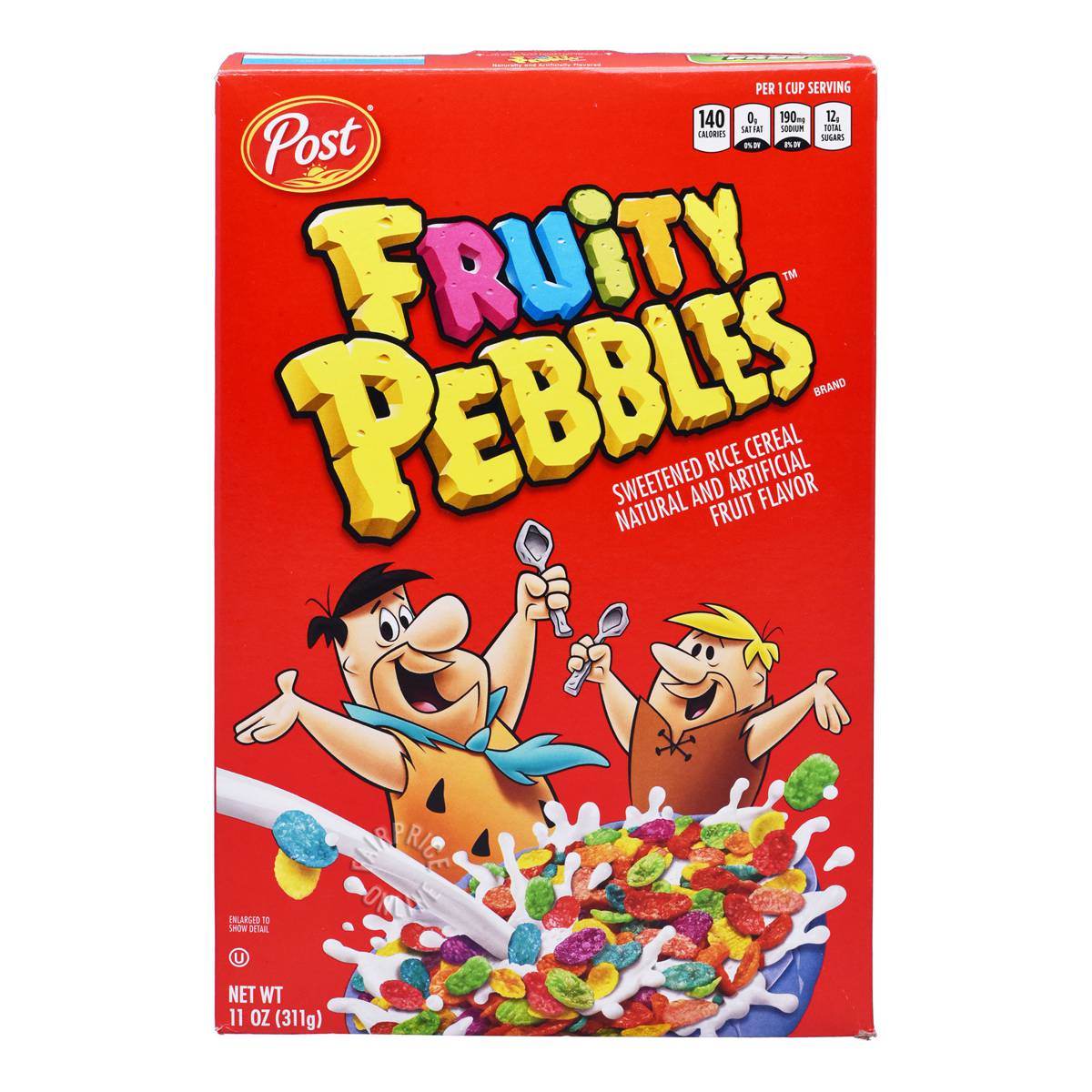 Post Sweetened Rice Cereal Fruity Pebbles