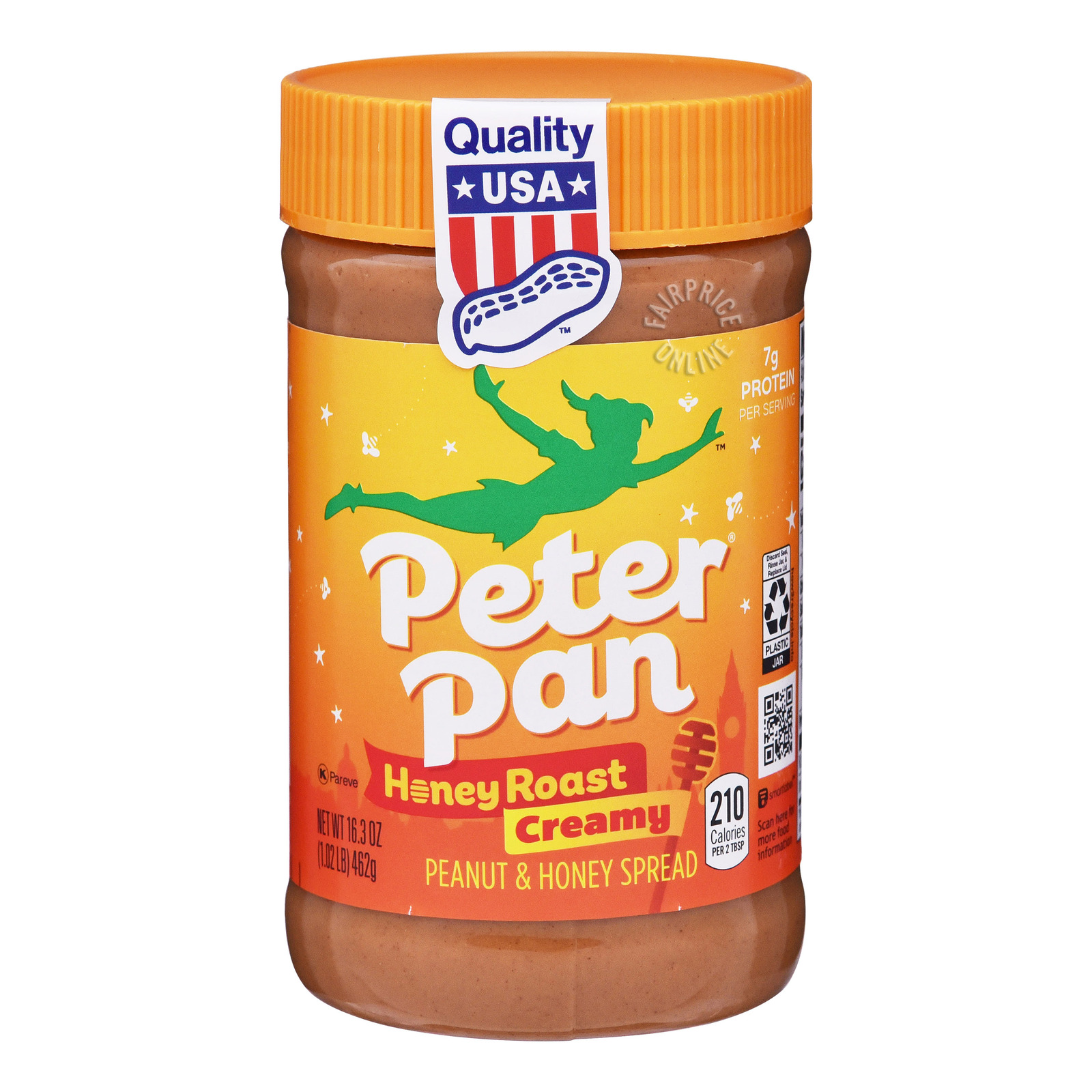 Peter Pan Creamy Peanut Butter - Honey Roast