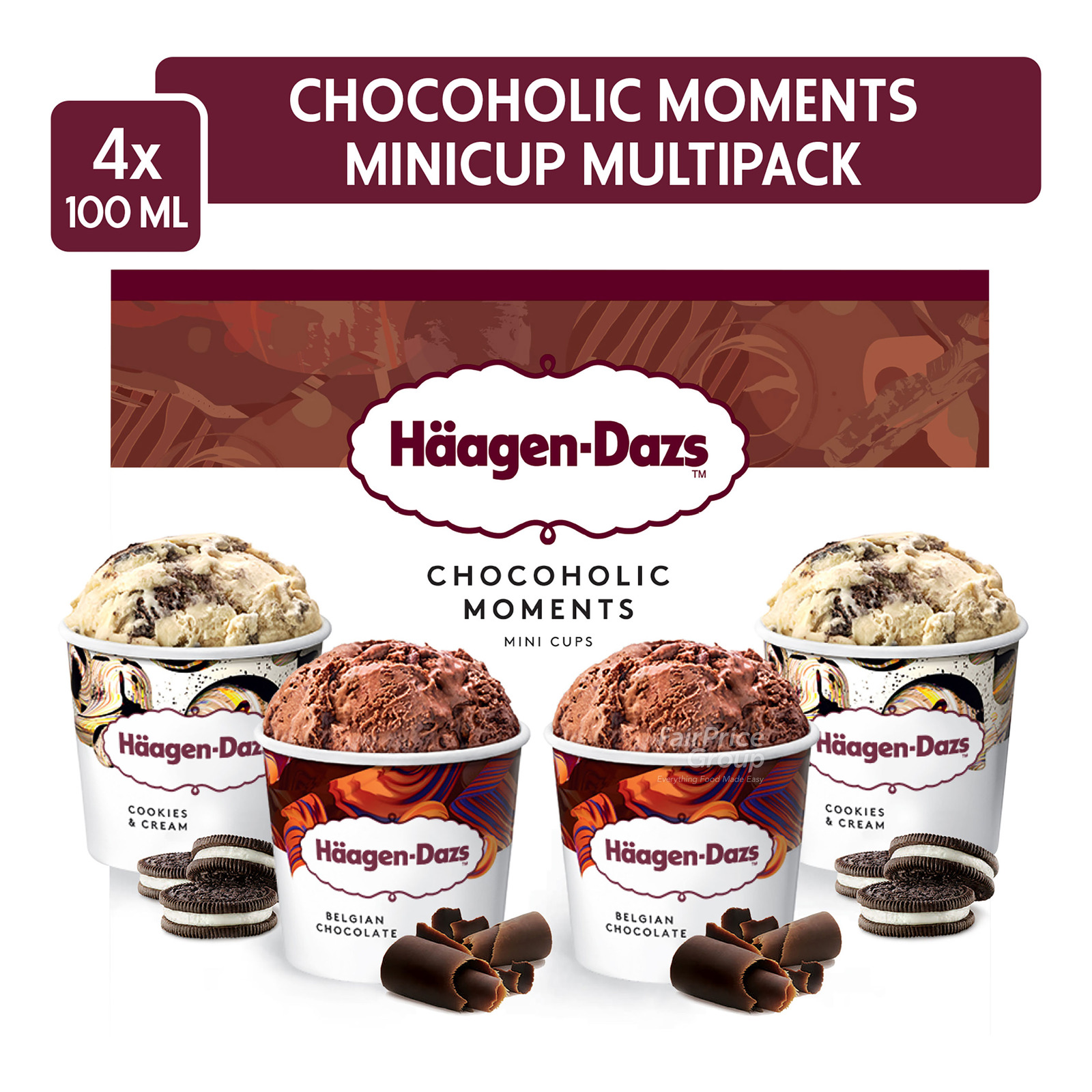 Haagen-Dazs Mini Cups Ice Cream - Chocoholic Moments | NTUC FairPrice