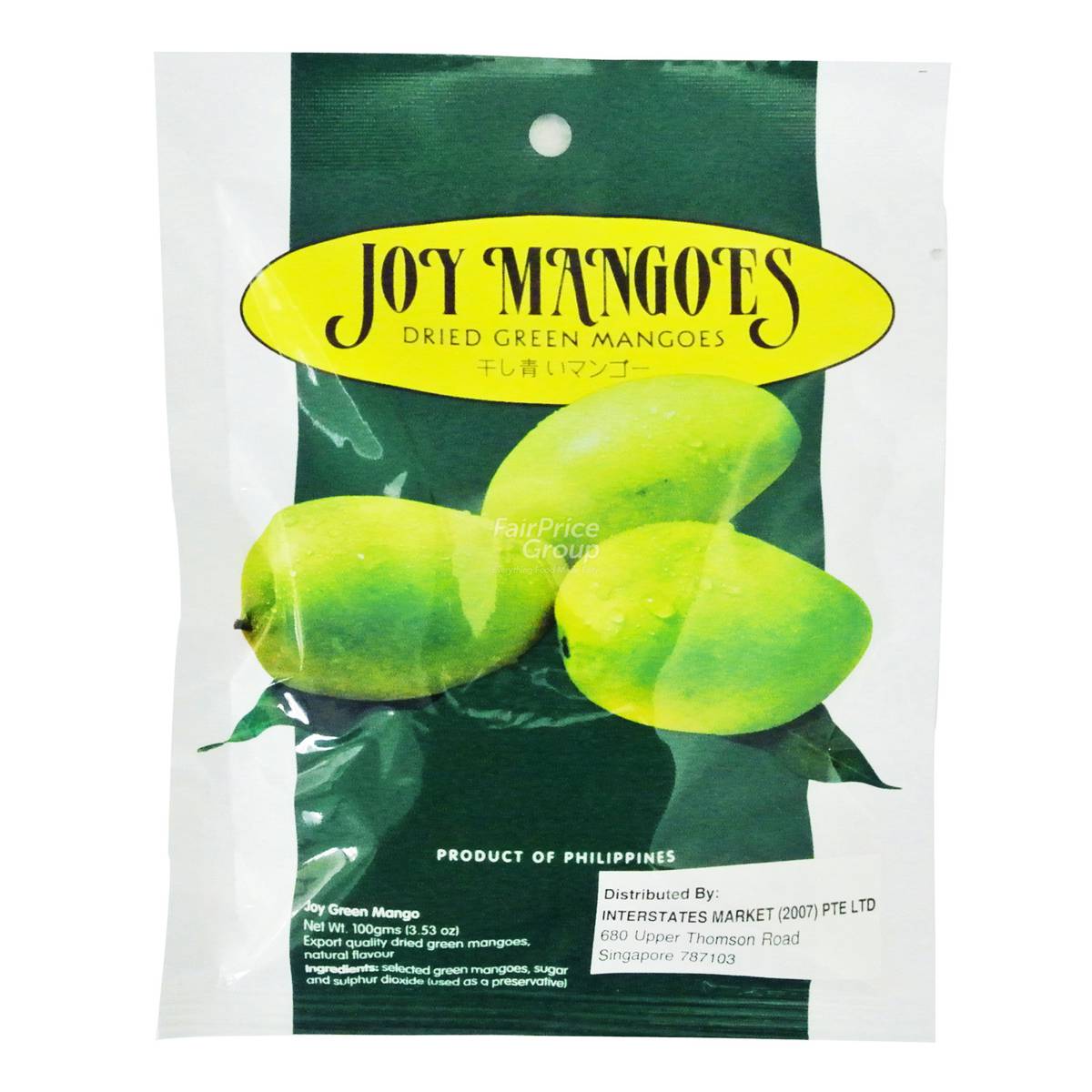 Joy Mangoes Dried Mangoes Green NTUC FairPrice