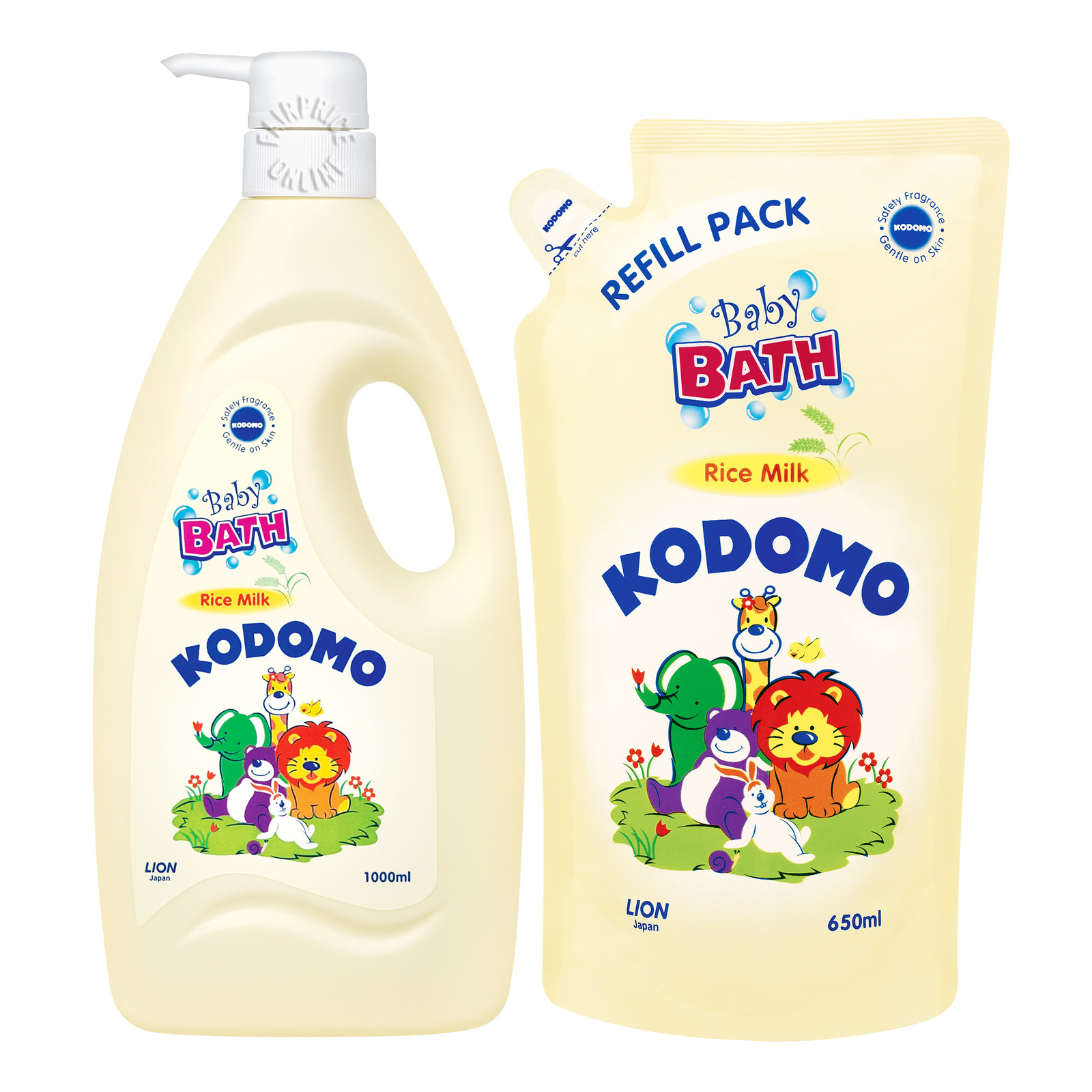 Kodomo Baby Bath with Refill Rice Milk NTUC FairPrice