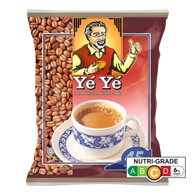 Ye Ye 3 in 1 Instant Coffee Mix Regular NTUC FairPrice