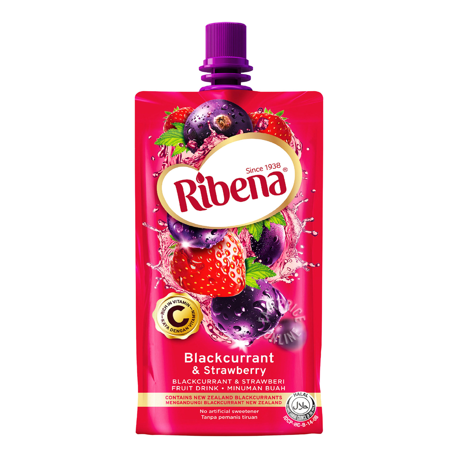 Red Ribena Ribena Blackcurrant Fruit Packet Drink - Strawberry | NTUC FairPrice
