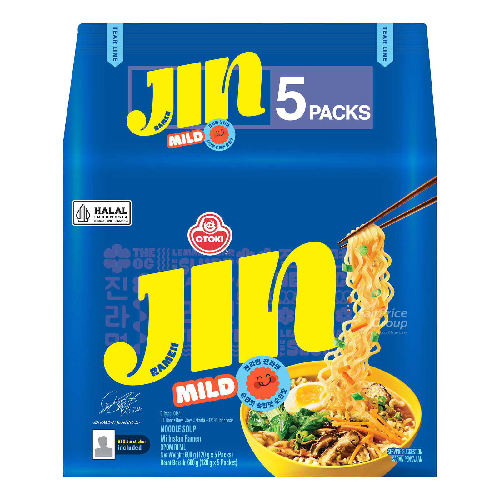 Ottogi Korean Instant Noodle - Jin Ramen (Mild) | NTUC FairPrice