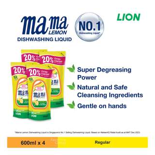 Mama Lemon Dishwashing Liquid Refill - Natural Lemon Mama Lemon Dishwashing Liquid Refill - Natural Lemon