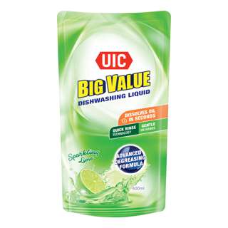 UIC Big Value Natural Dishwashing Liquid Refill - Lime