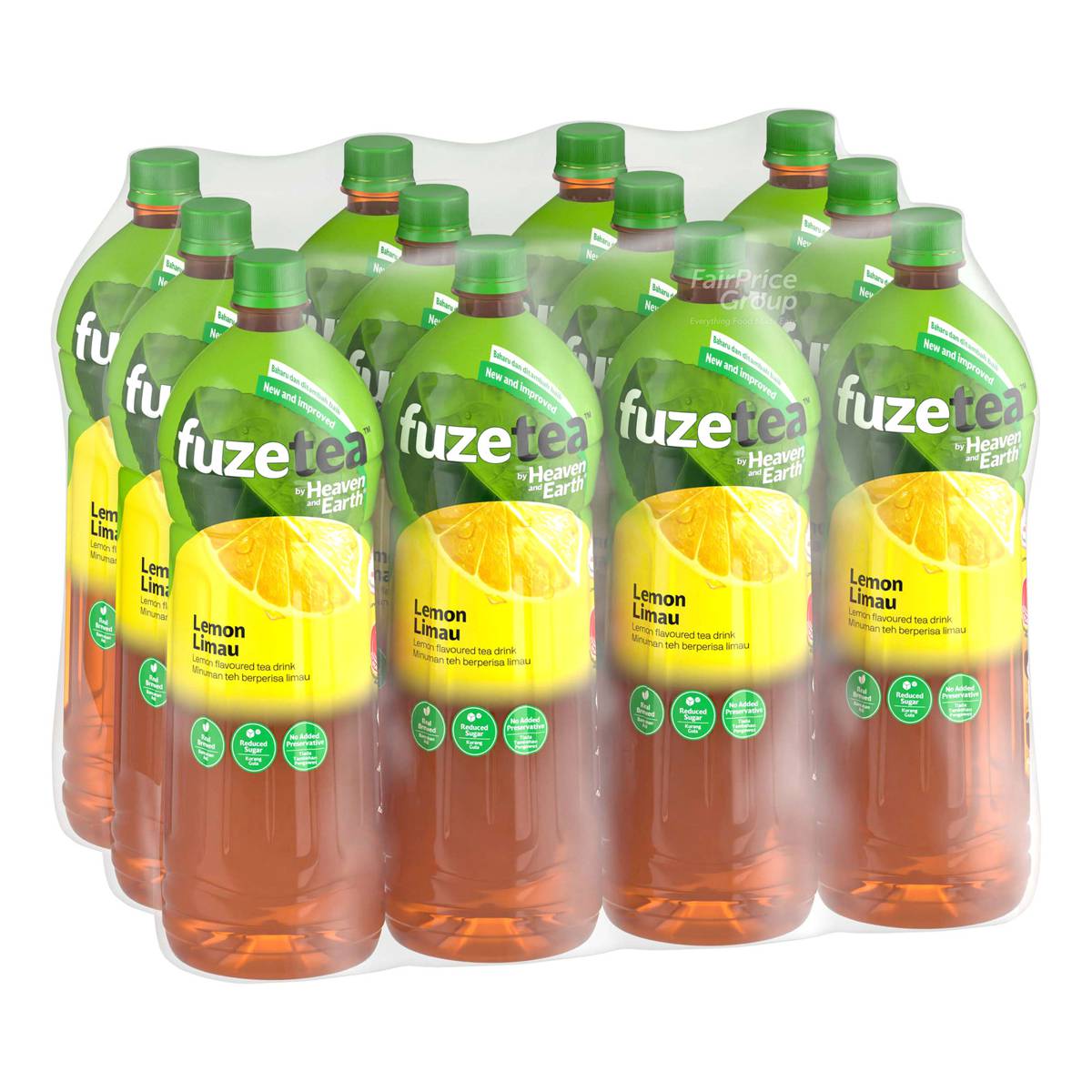 Fuze Tea Flavoured Green Tea Bottle Drink Lemon NTUC FairPrice