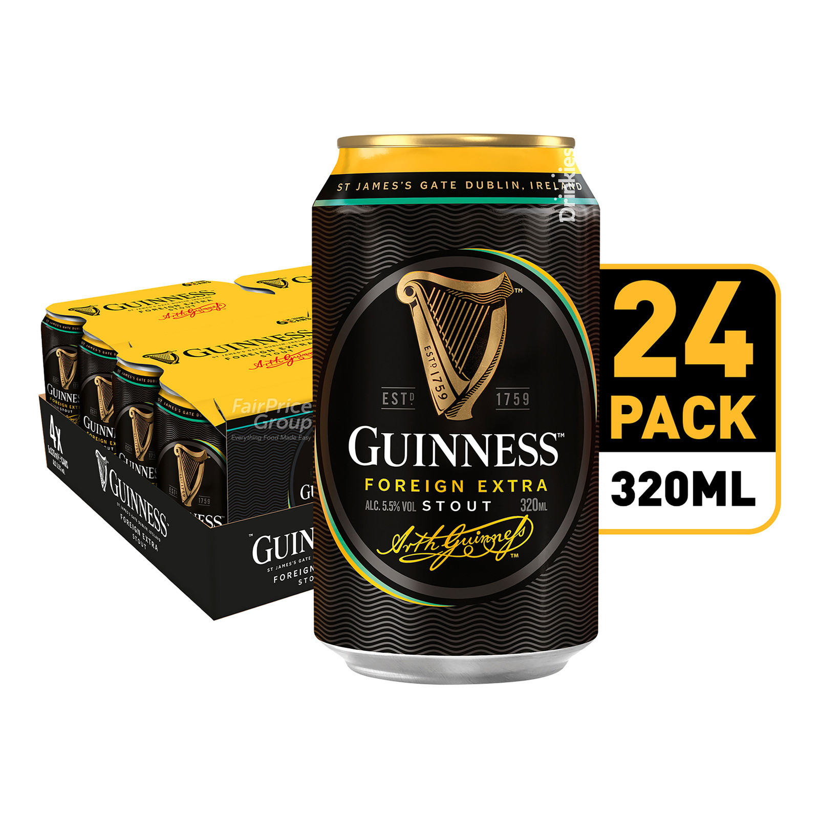 Guinness Can Beer - Foreign Extra Stout | NTUC FairPrice