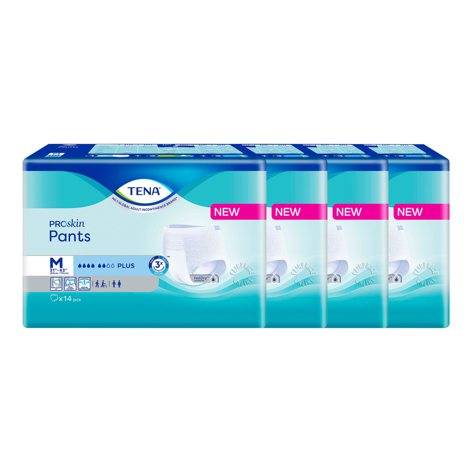 TENA Pants Plus Unisex Adult Diapers - M